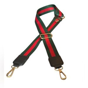 Elegant Replacement Strap For Crossbody Bags Green and Red Web